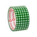 Стрічка клейка пакувальна 48 мм х 20 м Optima, Tartan зелена