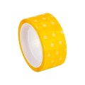 Стрічка клейка канцелярська декоративна 18 мм x 10 м Optima, Dots жовта