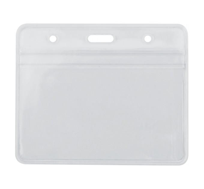 Бейдж горизонтальний, 95х58 мм замок zip lock, PVC
