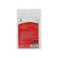 Бейдж вертикальний, 62х91 мм замок zip lock, PVC