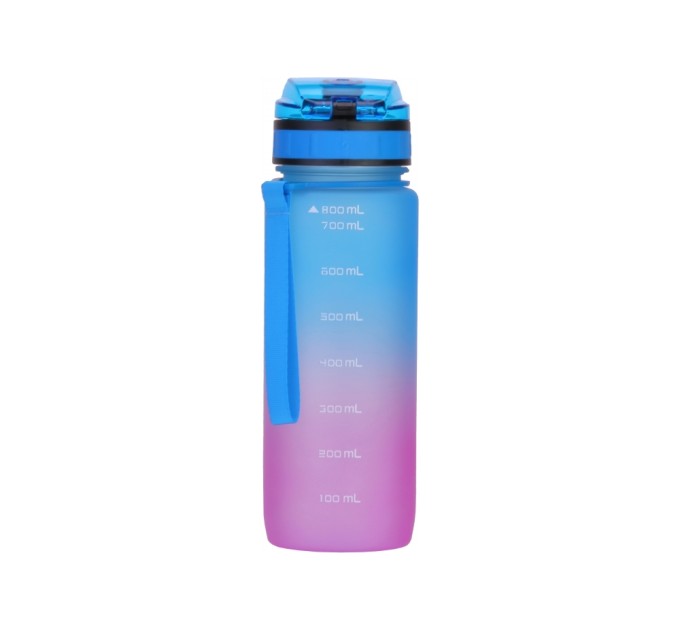 Пляшка для води, Optima, Gradient, 800 мл, синя з рожевим