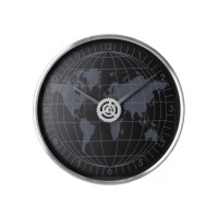 Годинник настінний металевий Optima WORLD, чорний