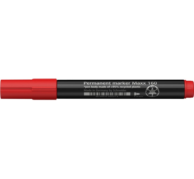 Маркер перманентний (спиртовий) SCHNEIDER MAXX 160 2-3 мм, червоний
