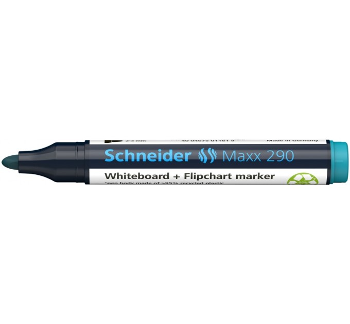 Маркер для дошок та фліпчартів SCHNEIDER MAXX 290, бірюзовий