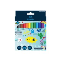 Фломастери SCHNEIDER COLORINA 1 мм, 12 кольорів в картонній упаковці