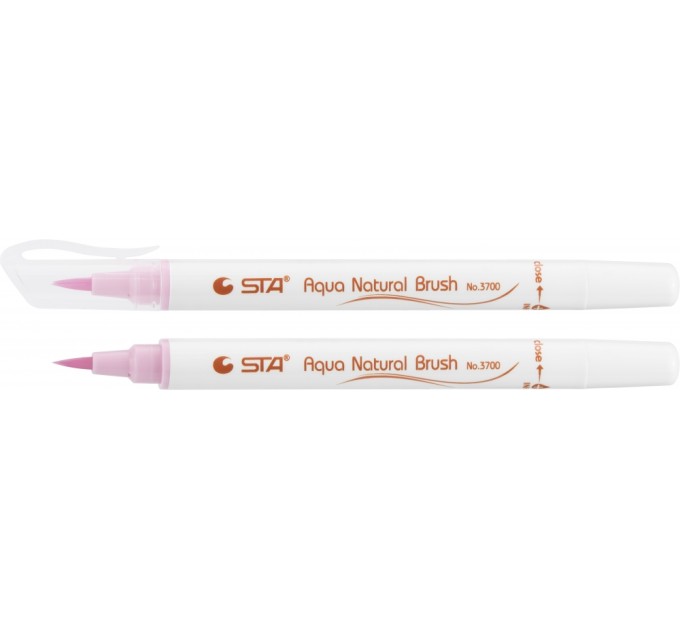 Маркер-пензлик акварельний STA 3700 AQUA NATURAL BRUSH 3700, світло рожевий