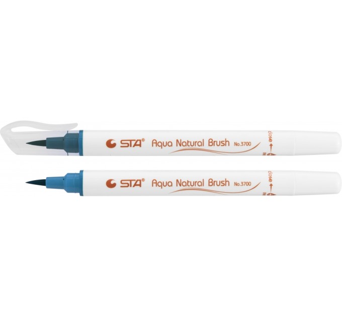 Маркер-пензлик акварельний STA 3700 AQUA NATURAL BRUSH 3700, нічний синій