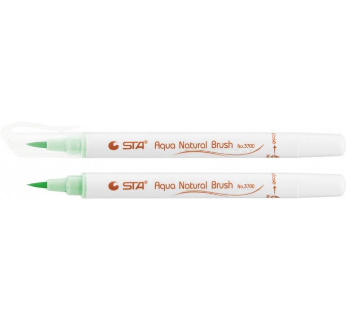 Маркер-пензлик акварельний STA 3700 AQUA NATURAL BRUSH 3700, світло зелений