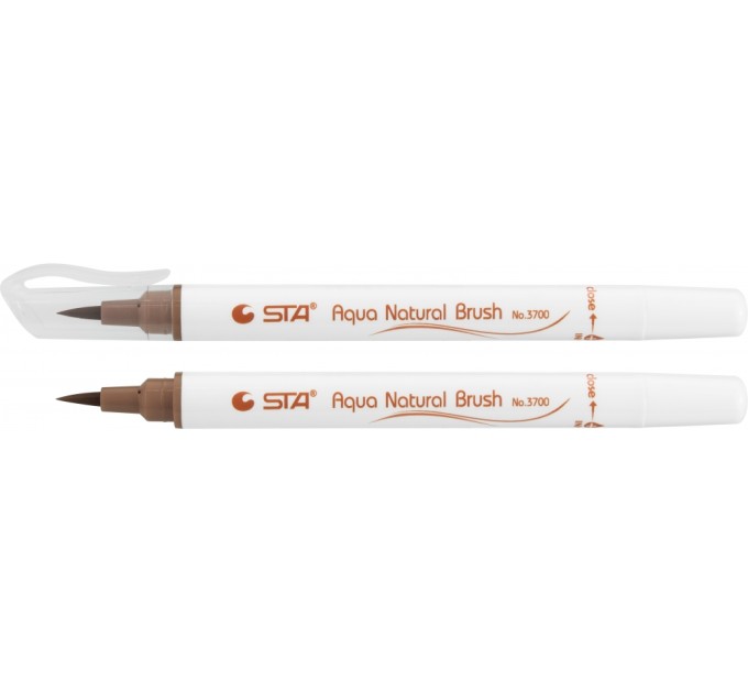 Маркер-пензлик акварельний STA 3700 AQUA NATURAL BRUSH 3700, горіховий