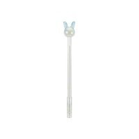 Ручка кулькова гелева Crystal Rabbit, пише синім, асорті
