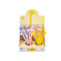 Ручка кулькова Giraffe, гелева синя. 4 дизайни асорті у кольоровому дисплеї.