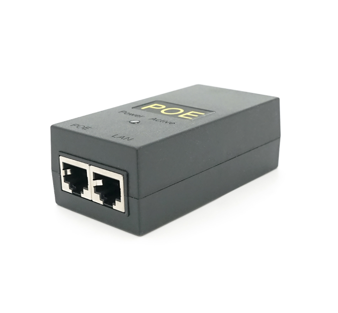 POE інжектор 12V 1A (12Вт) з портами Ethernet 10 / 100 Мбіт / с + кабель живлення