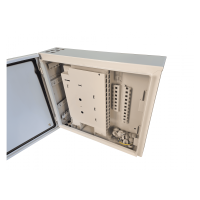 Оптобокс комутаційний VAGOS PON(FTTH) 440х500x140 під адаптери SC-32шт / LC-64шт, 8 вводів кабелю, 6 відкидних кросових модулів