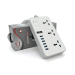Мережевий фільтр ТВ-Т09, 3 розетки + 6 USB, 2 м, перетин 3х0,75мм, 3000W, White-grey, Box