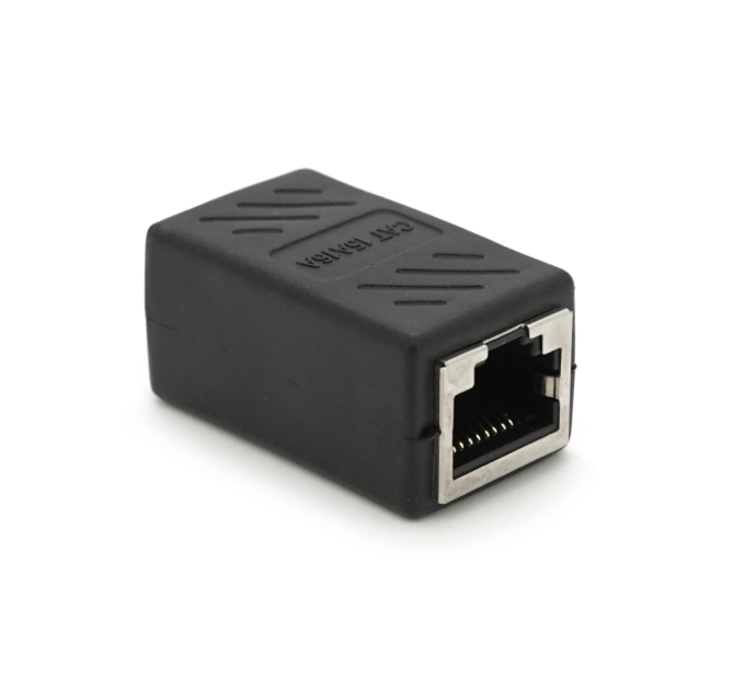 З'єднувач RJ45 8P8C мама / мама RJ45 для з'єднання кабелю, екранований, чорний, Q50