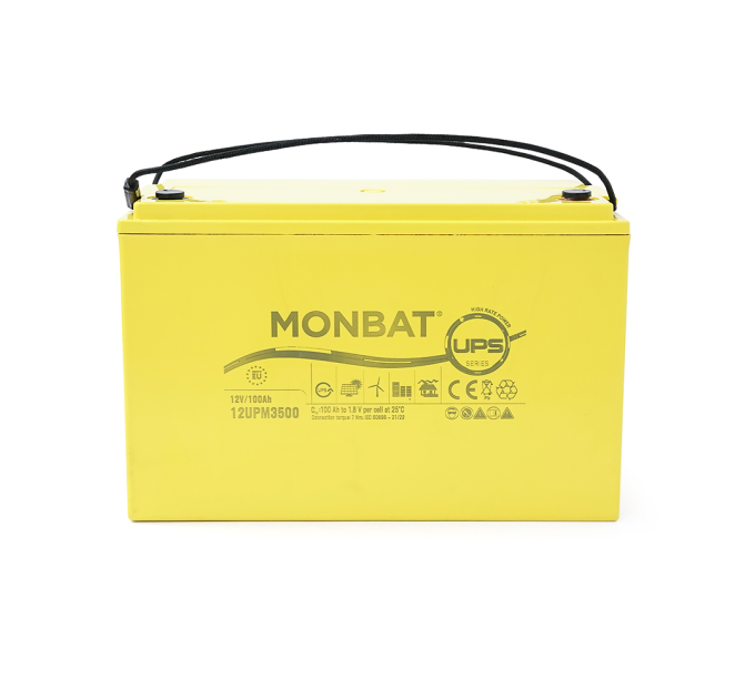 Акумуляторна батарея MONBAT TOP TERMINAL 12UPM3500 AGM 12V / 100 Ah, 340x173x220 мм, 35.5 кг