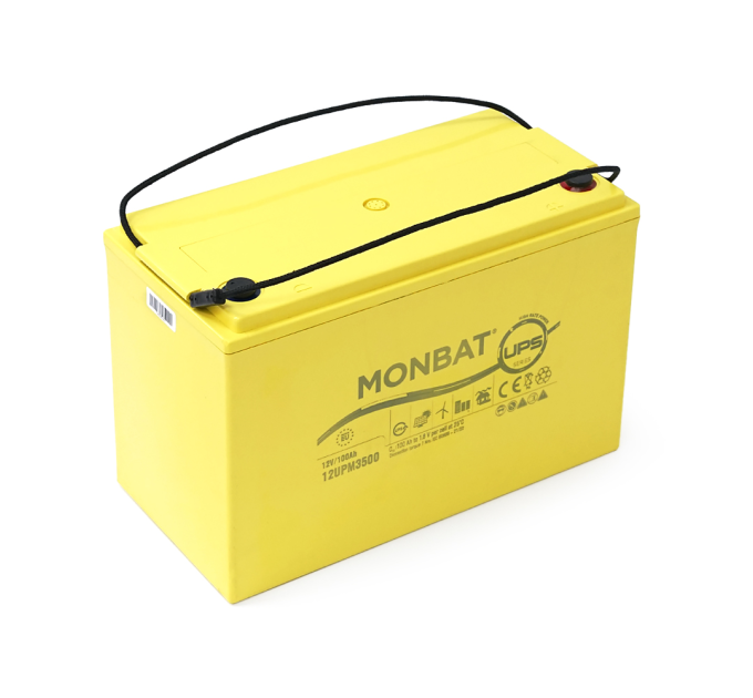 Акумуляторна батарея MONBAT TOP TERMINAL 12UPM3500 AGM 12V / 100 Ah, 340x173x220 мм, 35.5 кг