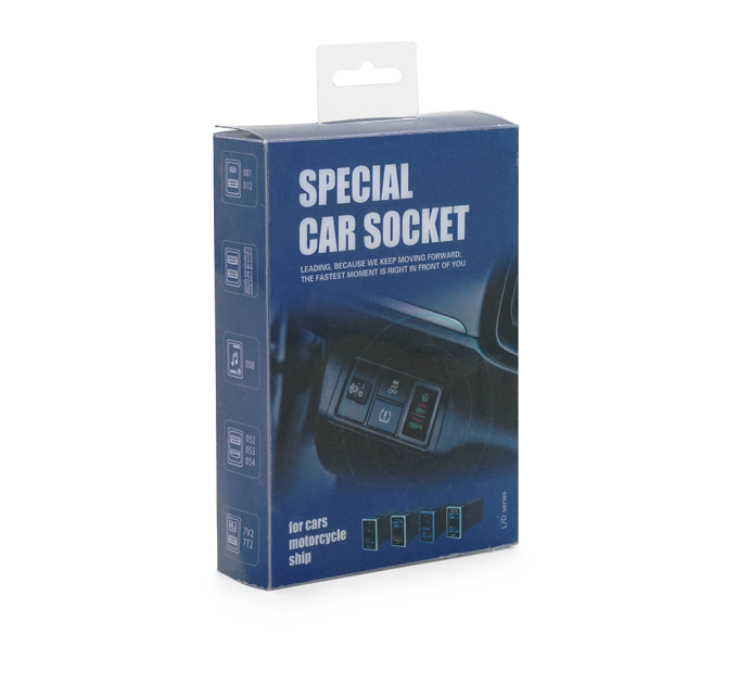 АЗУ врізне 130W-D01T03-Fuse, PD+QC, Type-C: 100W, USB: 30W, LED підсвічування, комплект проводів з роз'ємами та запобіжником, 33x22х58mm, Black
