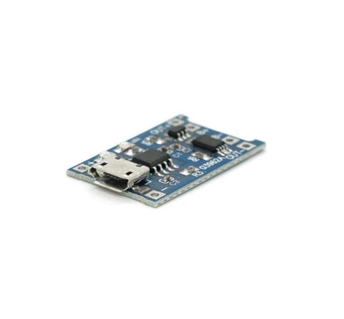 Контролер заряду для літієвої батареї 18650, 1А, роз'єм micro-USB