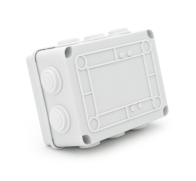 Коробка розподільна зовнішня YOSO 150x110x70 IP65 колір білий, 10 отворів, соски в комплекті, BOX, Q100