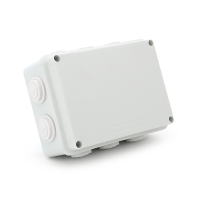 Коробка розподільна зовнішня YOSO 150x110x70 IP65 колір білий, 10 отворів, соски в комплекті, BOX, Q100