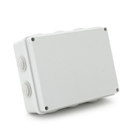 Коробка розподільна зовнішня YOSO 200x155x80 IP65 колір білий, 10 отворів, соски в комплекті, BOX, Q60