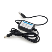 Кабель для роутера 5.5 / 2.5mm(M)=> USB2.0 (Input: 5V / Out:12V), 1м, Black, OEM, Q400
