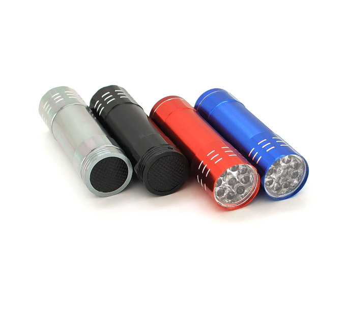 Ліхтарик ручний 3A-9LED, 2 режими, живлення 3*AAA (немає в комплекті), 80х22х22, Blister