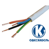 Кабель Одескабель ПВСн 4*1,5+1*1,5 білий, ціна за метр