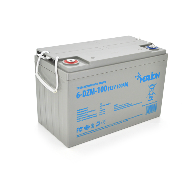 Тягова акумуляторна батарея AGM MERLION 6-DZM-100, 12V 100Ah ( 330 x 175 x 220) Q1