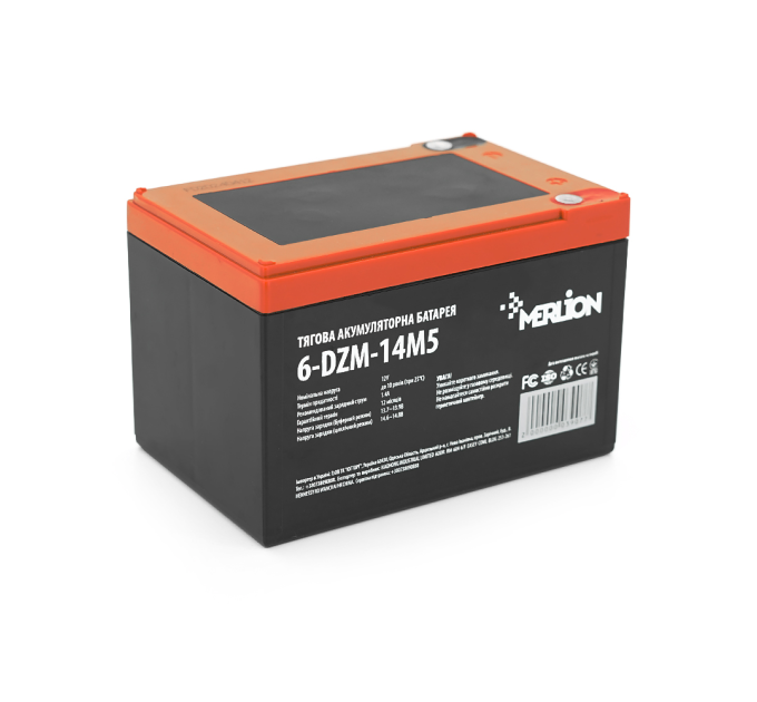 Тягова акумуляторна батарея AGM MERLION 6-DZM-14, 12V 14Ah M5 (151х98х104 мм) Q3