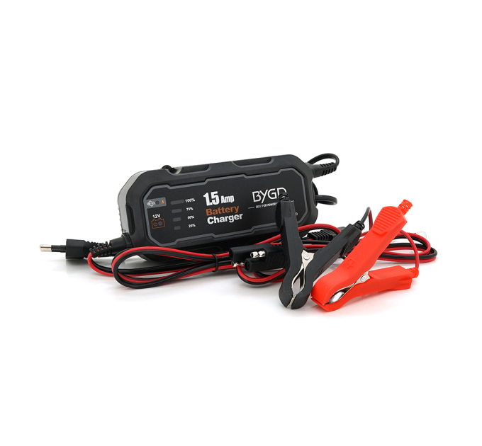 Автомобільне ЗУ BYGD 12V,85-240V,1.5А,LED-індикація,клеми(AGM / GEL / Lead)