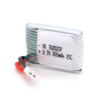 Акумулятор 7*20*25P 25C, 3.7V (300mAh), 2 контакти Акумулятор 7*20*25P 25C, 3.7V (300mAh), 2 контакти