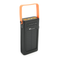 Powerbank 7GO GPW-02 20000mAh, Solar, Li-pol, Вход:Type-C, Выходы: 2xUSB Type-C, 4xUSB Type-A, кабеля T-C / Ligh, 0.46, Black, Box