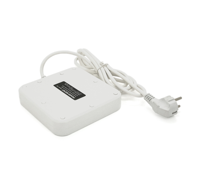 Мережевий фільтр ТВ-Т90, 4 розетки + 3 USB, 2 м, перетин 3х0, 75мм, 3000W, White, Box