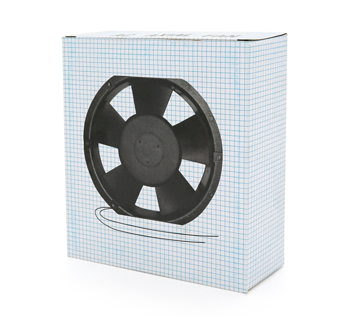 Кулер для охолодження серверних БП ТA15052HBL2 DC sleeve fan 2pin під паяння - 150*150*50мм, 220V / 0,22A, 2600об / хв, 38W