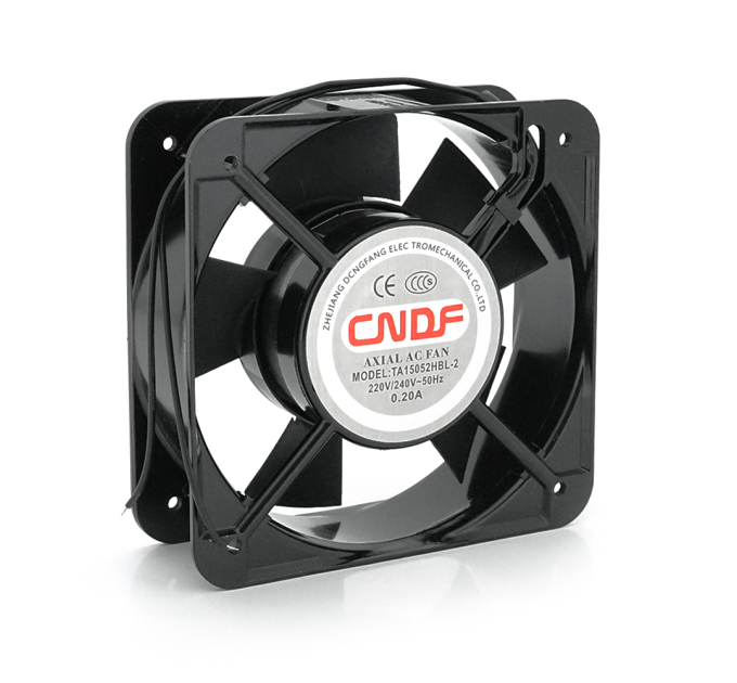 Кулер для охолодження серверних БП ТA15052HBL2 DC sleeve fan 2pin під паяння - 150*150*50мм, 220V / 0,22A, 2600об / хв, 38W
