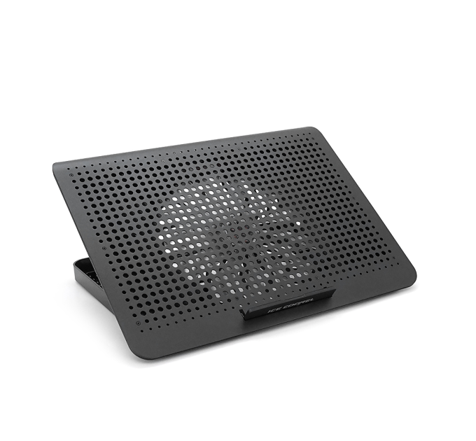 Підставка для ноутбука IceCoorel A18, 10-15.6", 1*180mm 580±10% RPM, корпус пластик+алюміній, 2xUSB 2.0, 350x225x26mm, Black, Box, Q20