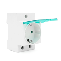 Модульна розетка PT-316С на DIN-рейку, 250V / 10-16A, з кришкою та заглушкою, 45*78.5*63mm