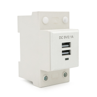 USB-роз'єм на DIN-рейку, DC5V / 2.1A, 1P, IP22