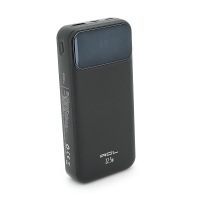 Powerbank ACL PW-117 20000mAh, PD22.5W, 1xUSB+2xUSB-C, 3 кабелі (USBType-C / Lighting), 0.47кг, Black / White, Box
