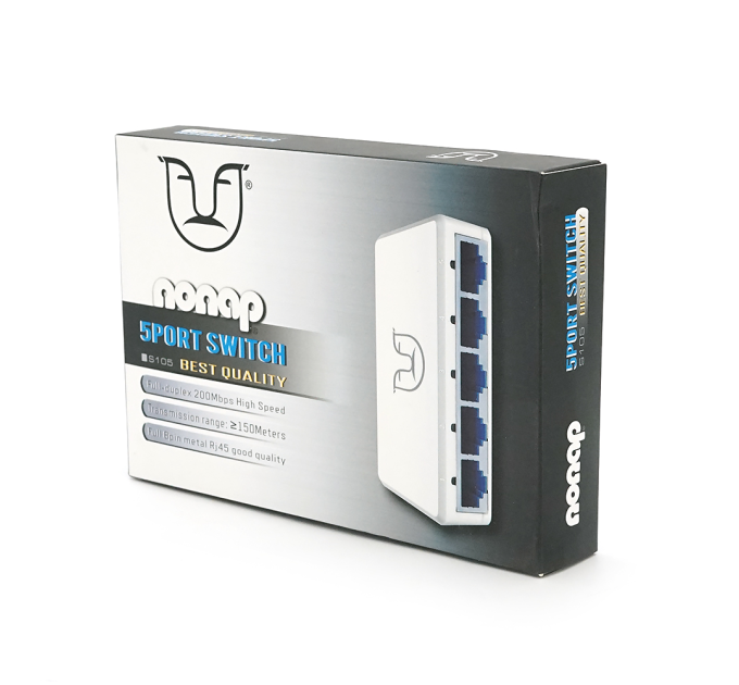 Комутатор ALFA S105 5 портів Ethernet 10 / 100 Мбіт / сек, BOX Q120