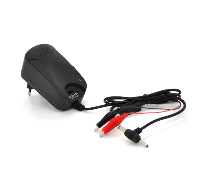 Автоматичний ЗП для акумулятора 6V / 9V / 12V,100-240V,2A, роз'єм живлення DC(5,5*2,5 / 2,5*0,7),клеми(AGM / GEL / Lead)