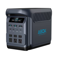 Портативна зарядна станція ABOK-2000 (ємність 1536 Вт·год), LiFePO4, потужність 2000 Вт (пікова 4000 Вт), зарядка до 2 год, 404x218x295 мм, вага 17.5 кг