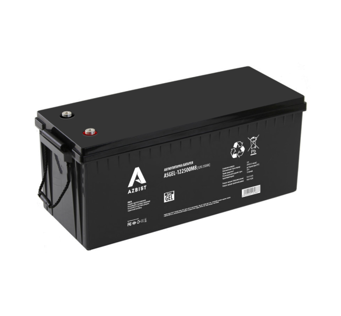 Акумулятор AZBIST Super GEL ASGEL-122500M8, Black Case, 12V 250.0Ah (522 x 269 x 219) Q1