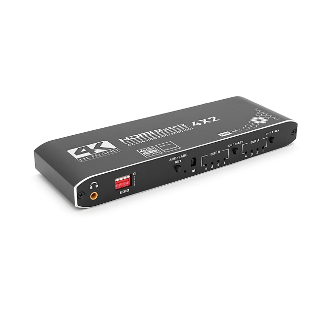 HDMI спліттер Matrix 4X2, 4K 2K 3D (220*168*53) 0.6 кг