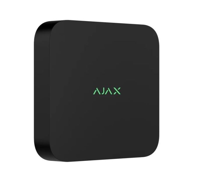 Мережевий відеореєстратор Ajax NVR DC (8ch) black, роздільна здатність до 4К, підтримка ONVIF / RTSP, декодування H.265 / H.264, ємність до 16Тб