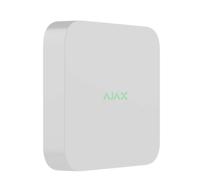 Мережевий відеореєстратор Ajax NVR DC (8ch) white, роздільна здатність до 4К, підтримка ONVIF / RTSP, декодування H.265 / H.264, ємність до 16Тб