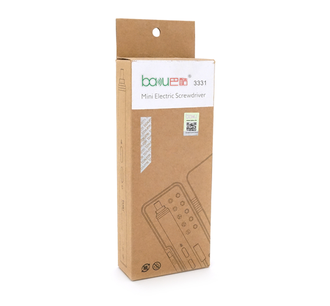 Електро викрутка BAKKU BK-3331 зі змінними бітами та реверсом+20 насадок, Box