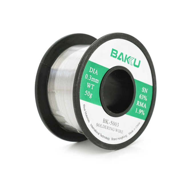 Припій BAKKU BK-5003 0,3mm (Sn 63%, Pb 35.1%, rma1.9%)